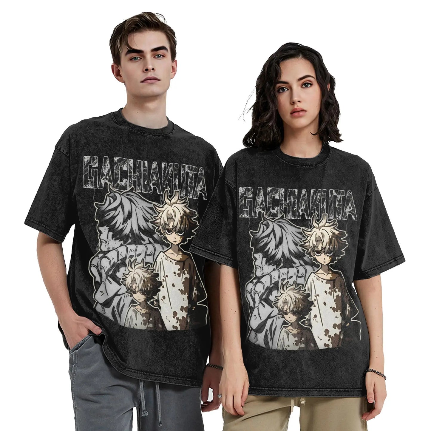 Gachiakuta Rudo Anime T Shirt Black Masked
