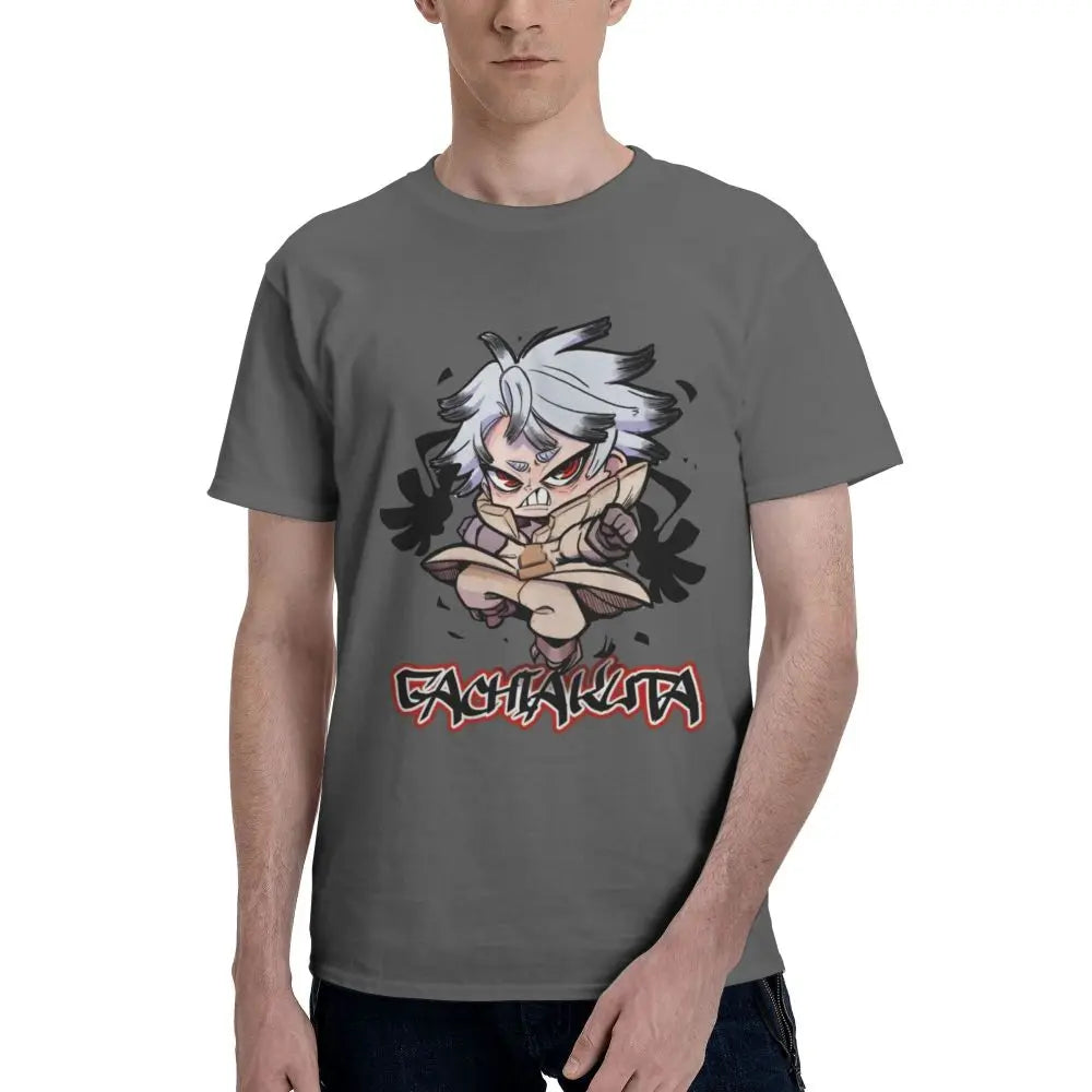 Gachiakuta Rudo Surebrec T-Shirt – Dark Gray Chibi