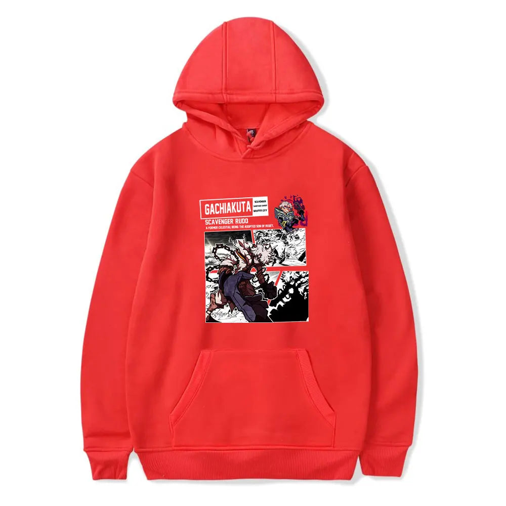 Gachiakuta Hoodie – Scavenger Rudo Red