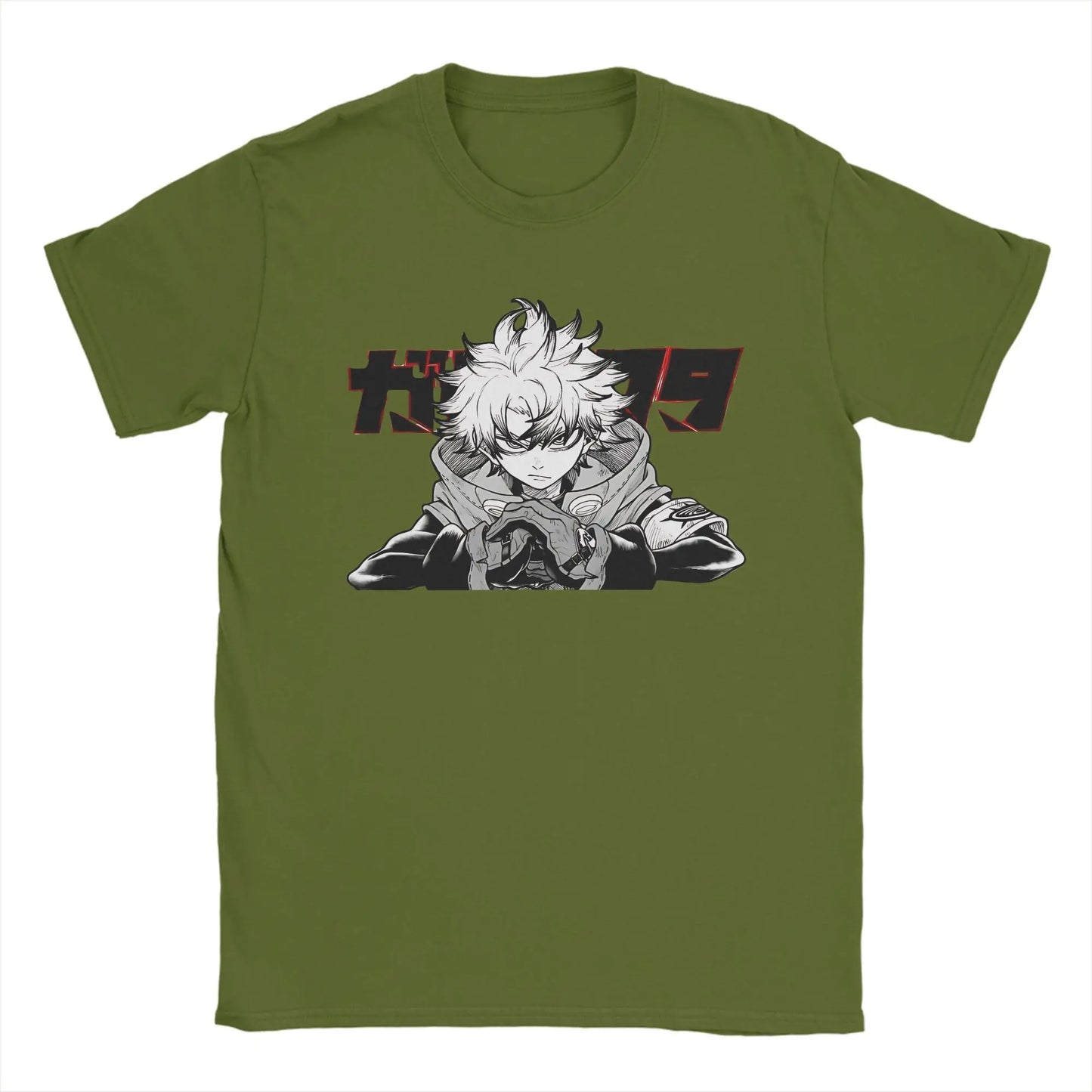 Gachiakuta Rudo “Underground Resolve” Army Green T-Shirt