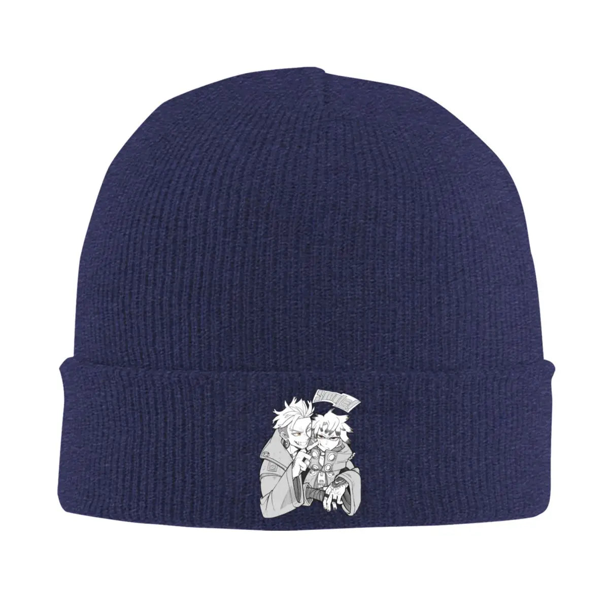 Gachiakuta Navy Blue Beanie Featuring Rudo and Enjin