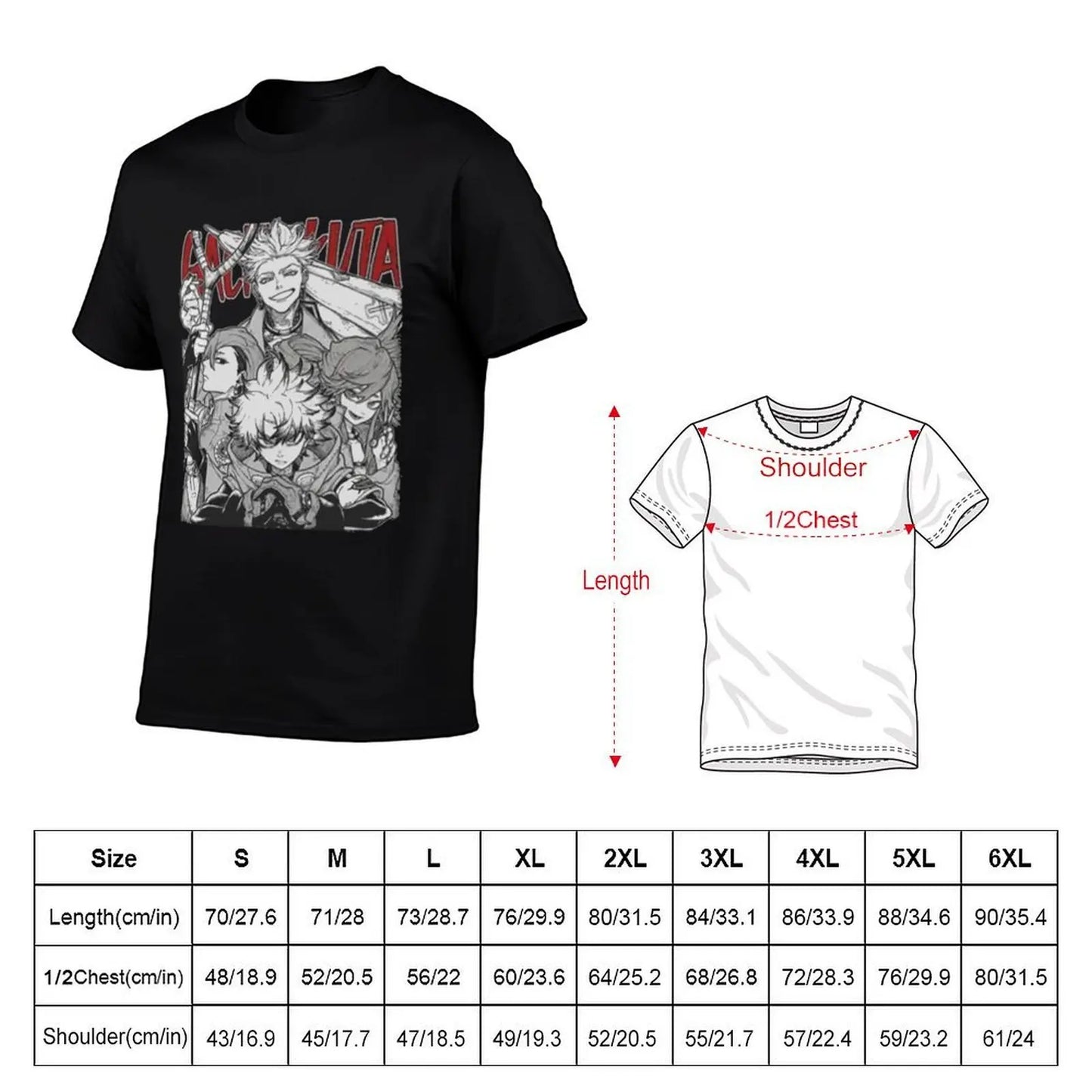 White Anime Gachiakuta The Cleaners Team T-Shirt