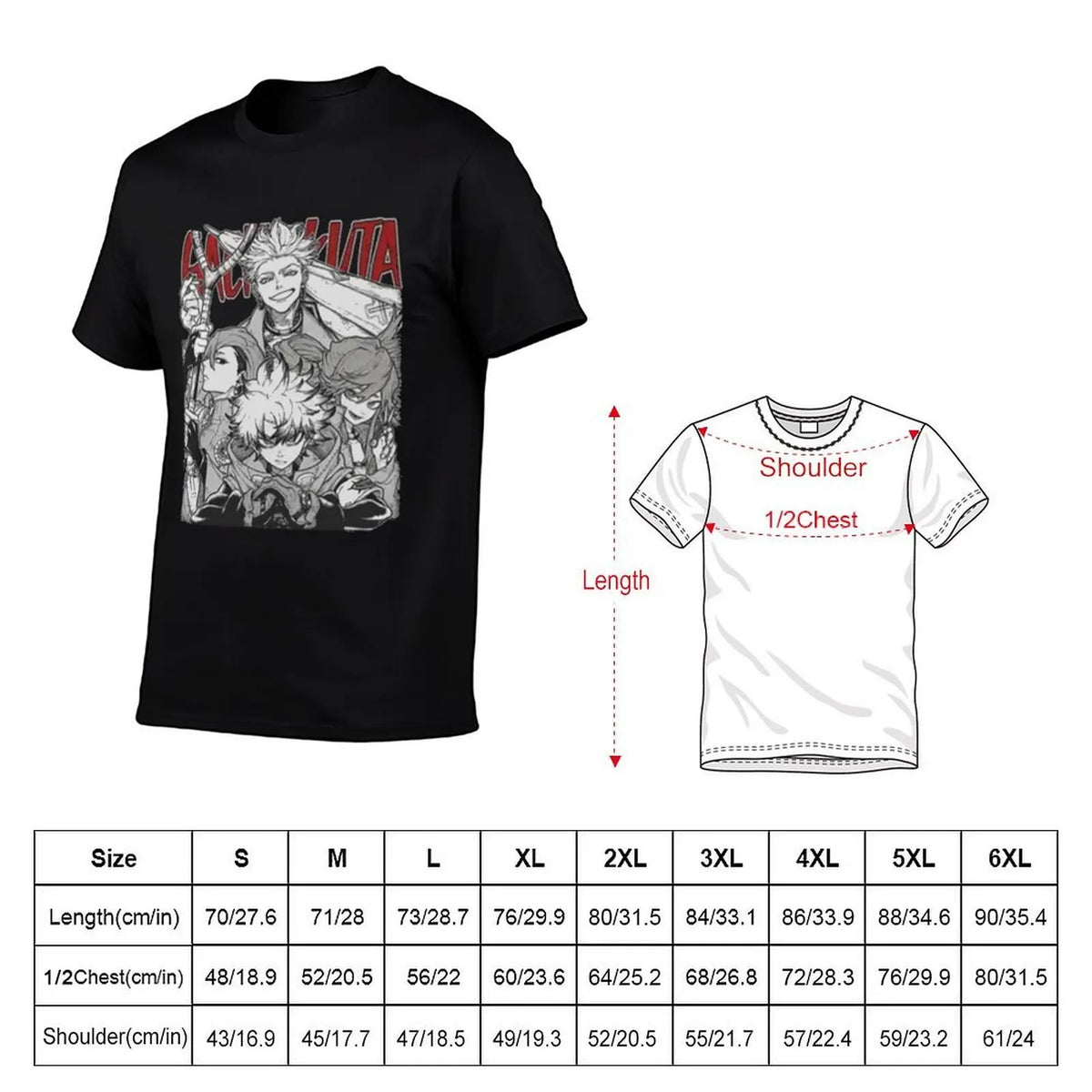 White Anime Gachiakuta The Cleaners Team T-Shirt