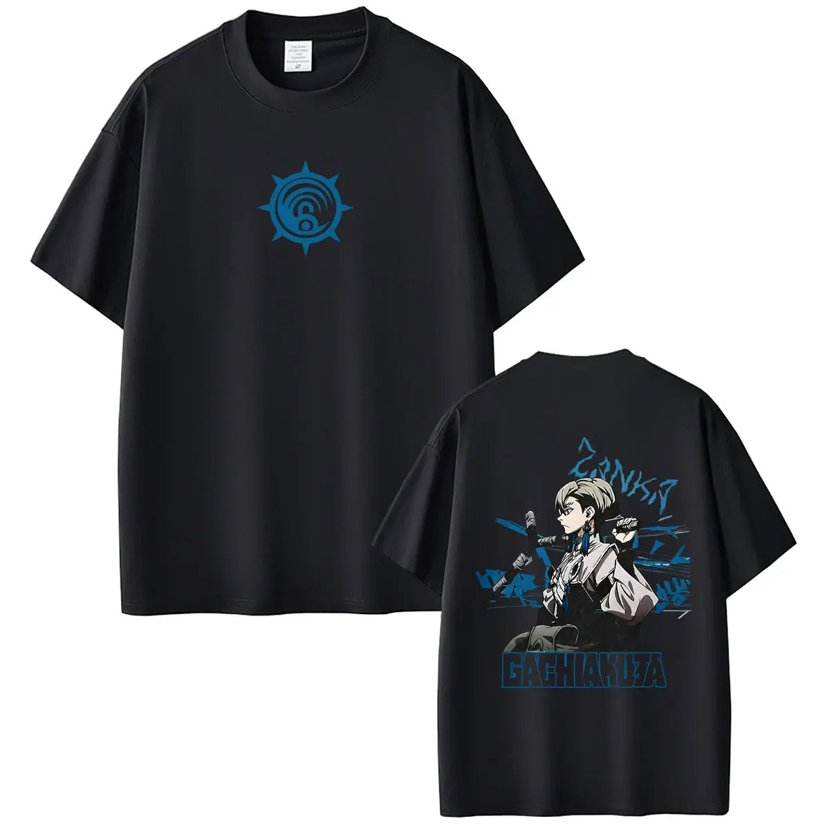 Gachiakuta Zanka Nijiku Lovely Assistaff Cleaner Black T-Shirt