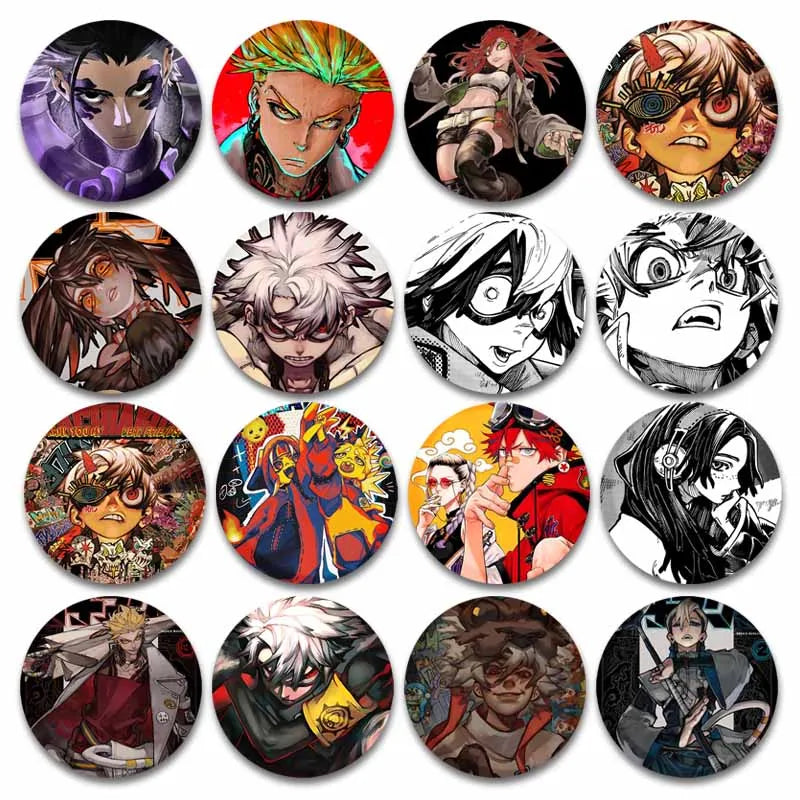 Gachiakuta Button Pin – Rudo & Chimera Streetwear