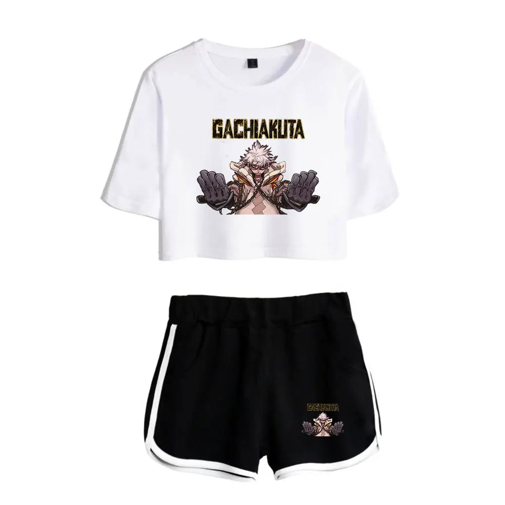 Gachiakuta Rudo Surebrec Pajama Set – White x Black Women