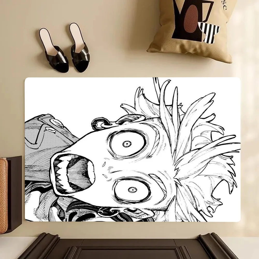Gachiakuta Rudo Surebrec Floor Mat – “Unhinged Scream” Monochrome