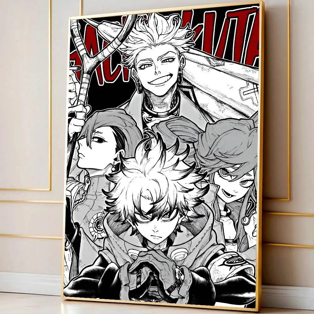 Gachiakuta Anime Poster – Rudo, Enjin, Zanka & Smiley Manga