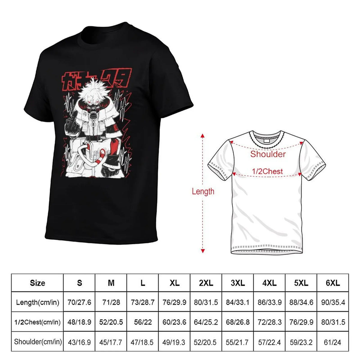 White Anime Gachiakuta Rudo Rage Mode T-Shirt