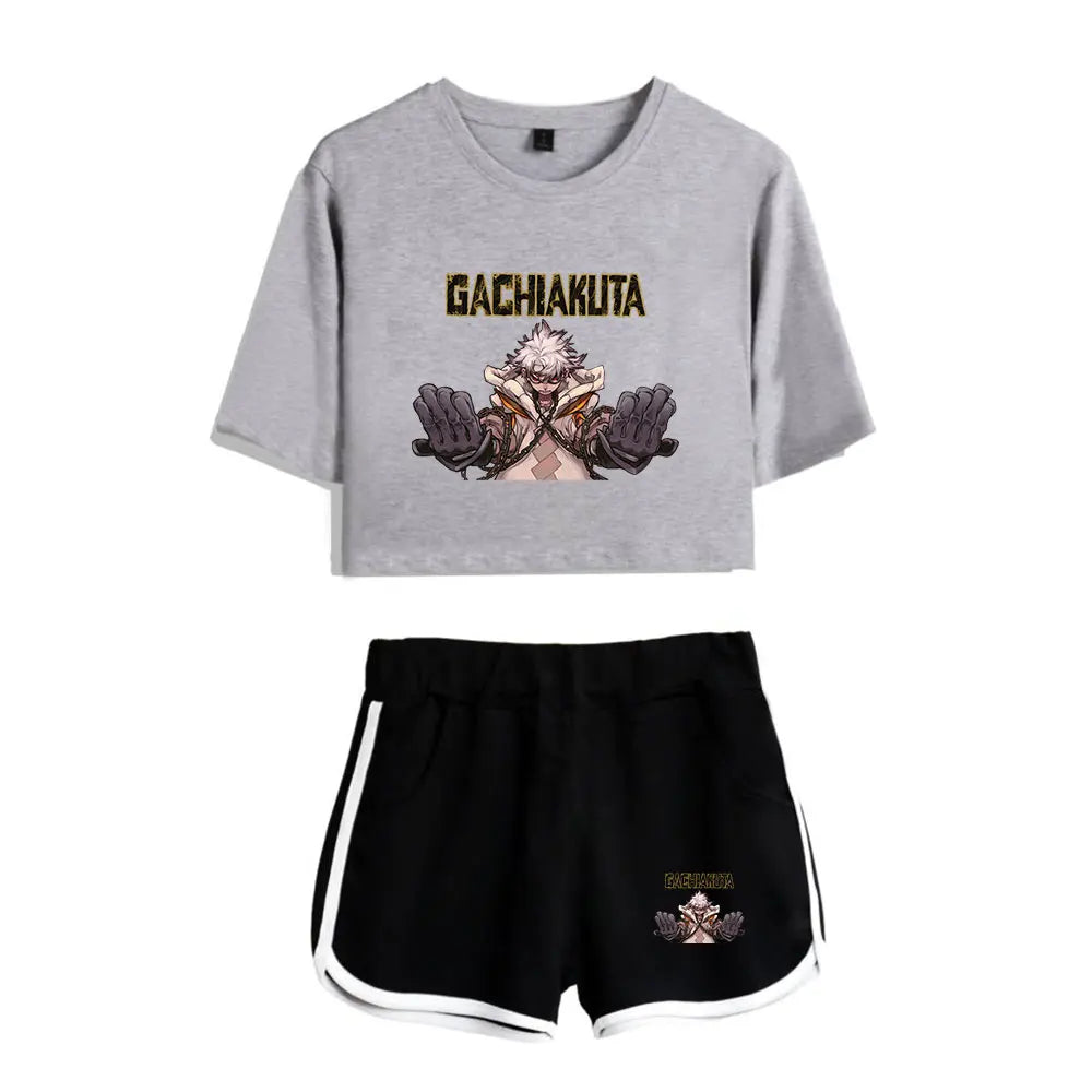 Gachiakuta Rudo Surebrec Pajama Set – Gray x Black Women