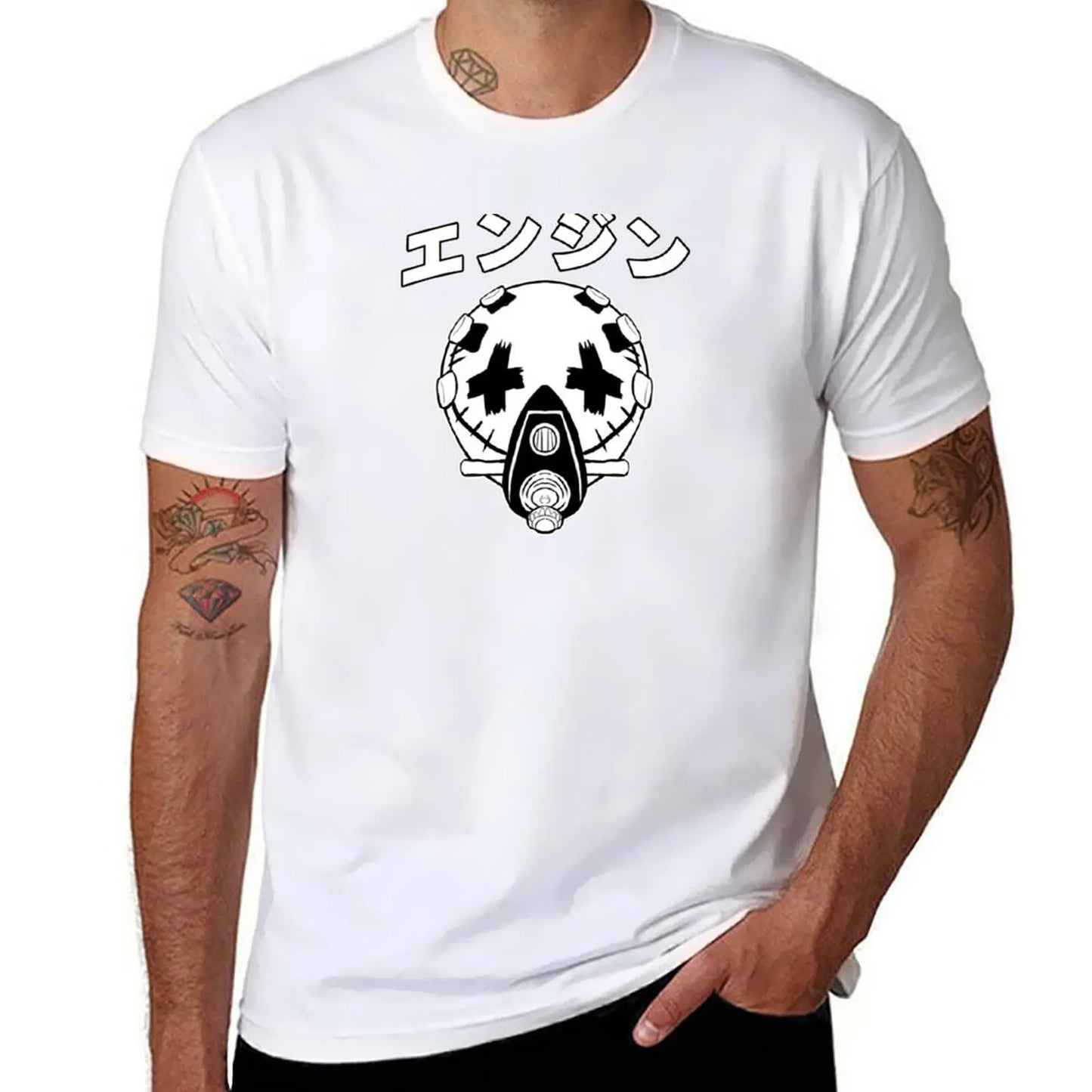 Gachiakuta Enjin Mask White T-Shirt – Limited Edition