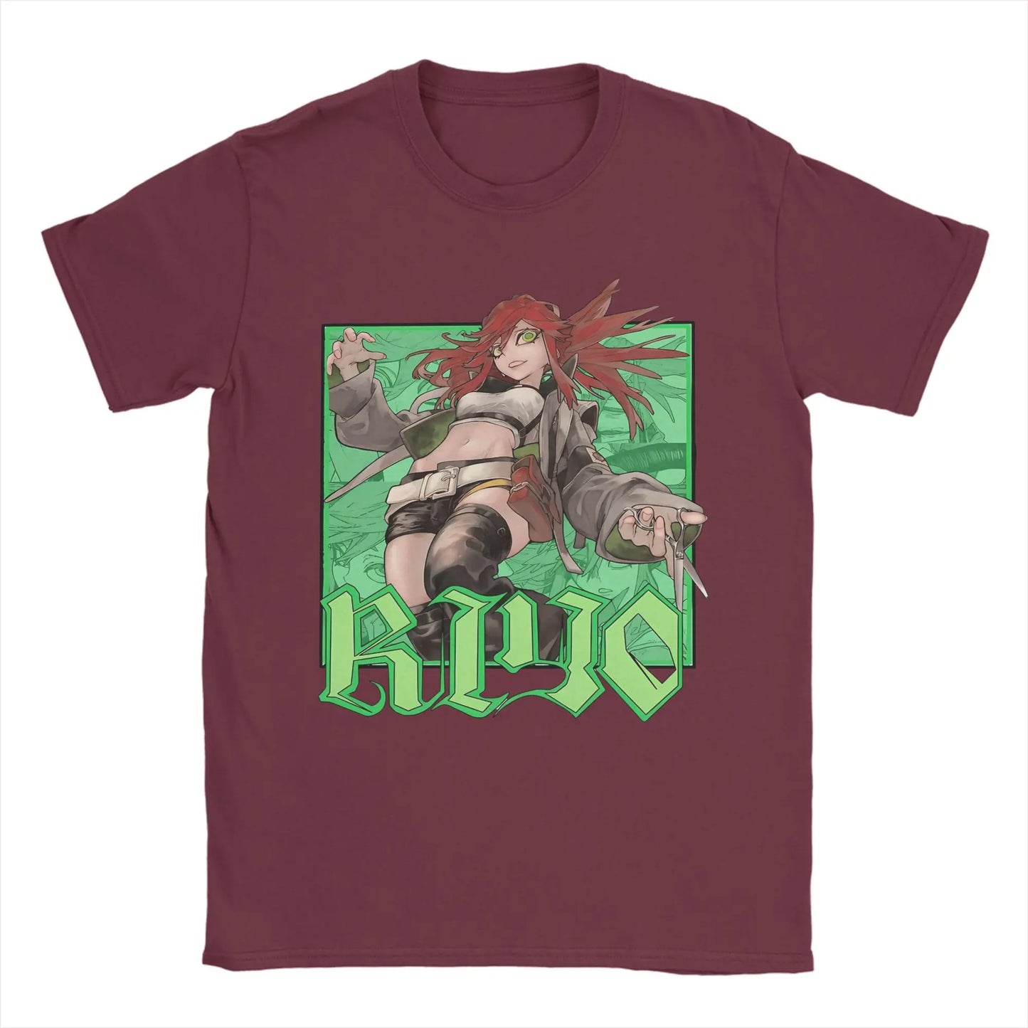 Anime Gachiakuta Riyo Reaper Burgundy T-Shirt