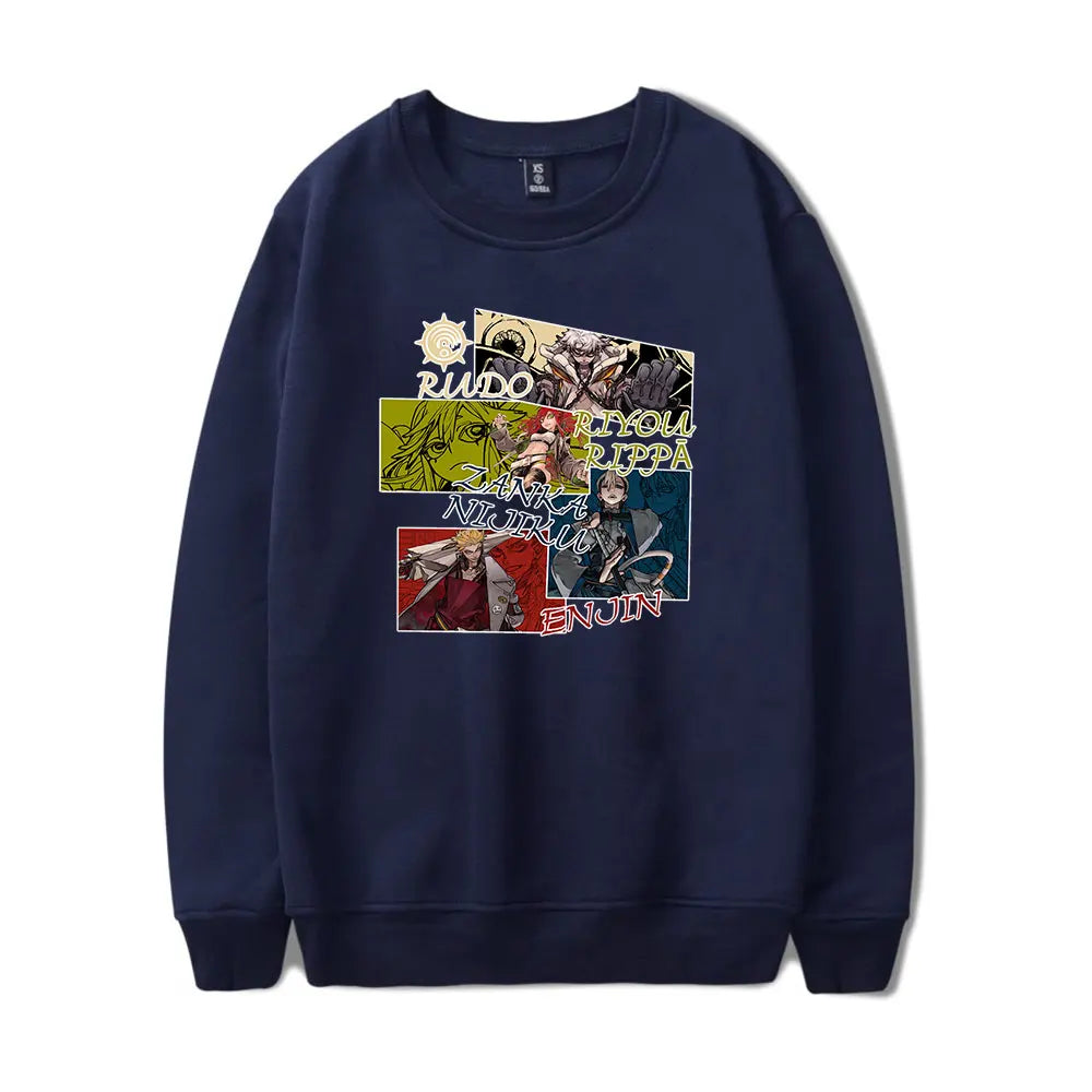 Gachiakuta Character Panel Sweatshirt – Navy Blue