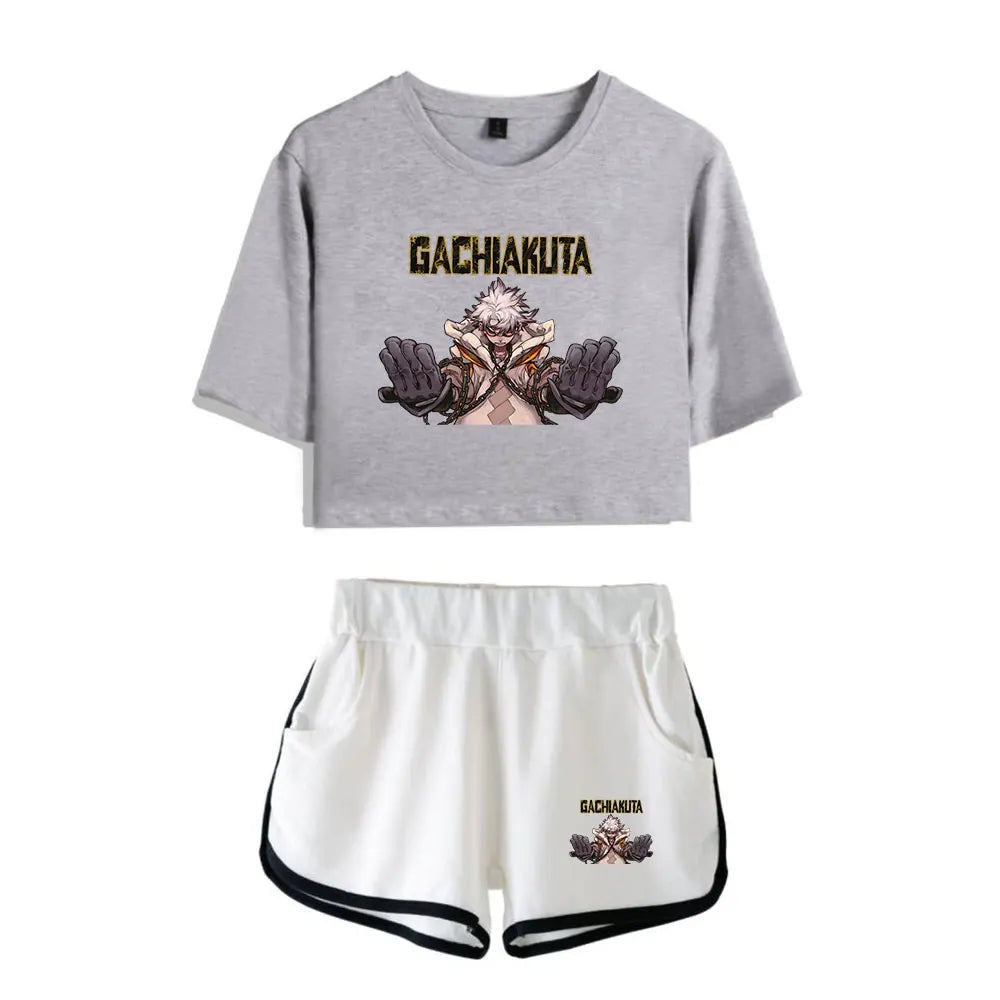 Gachiakuta Rudo Surebrec Pajama Set – Gray x White Women