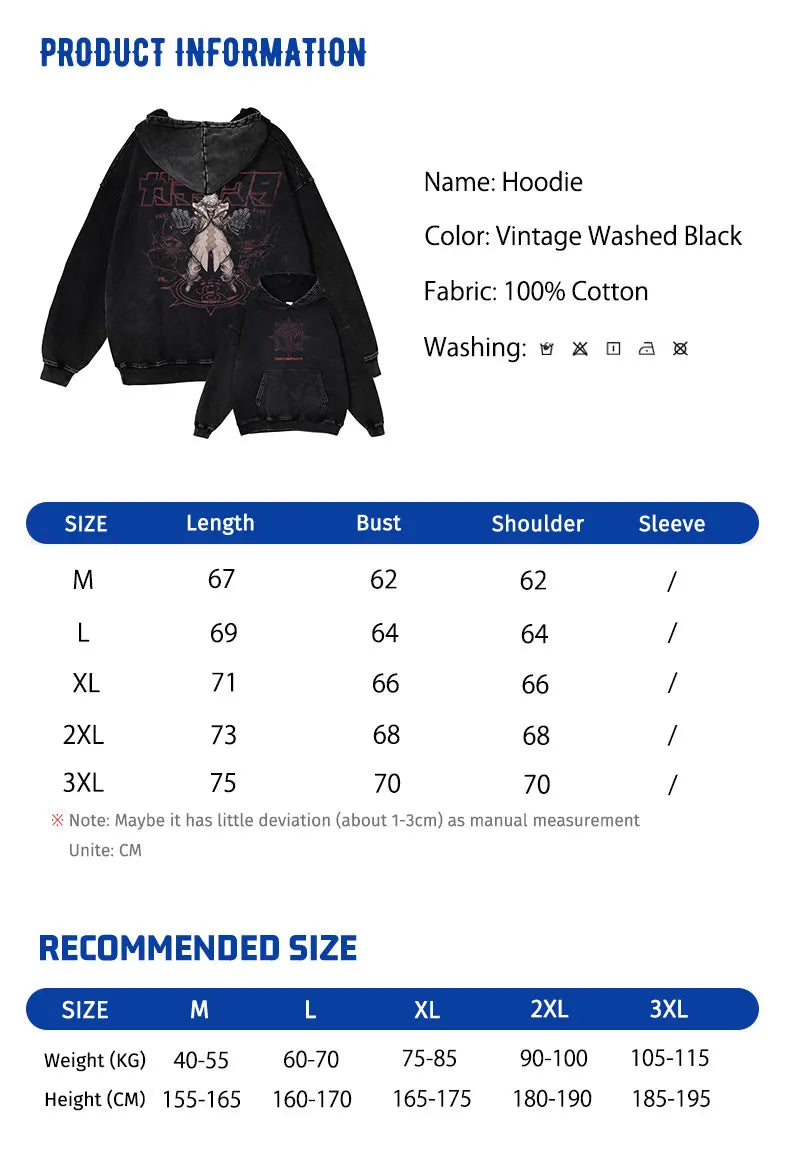 Limited Edition Gachiakuta Rudo Surebrec Black Hoodie