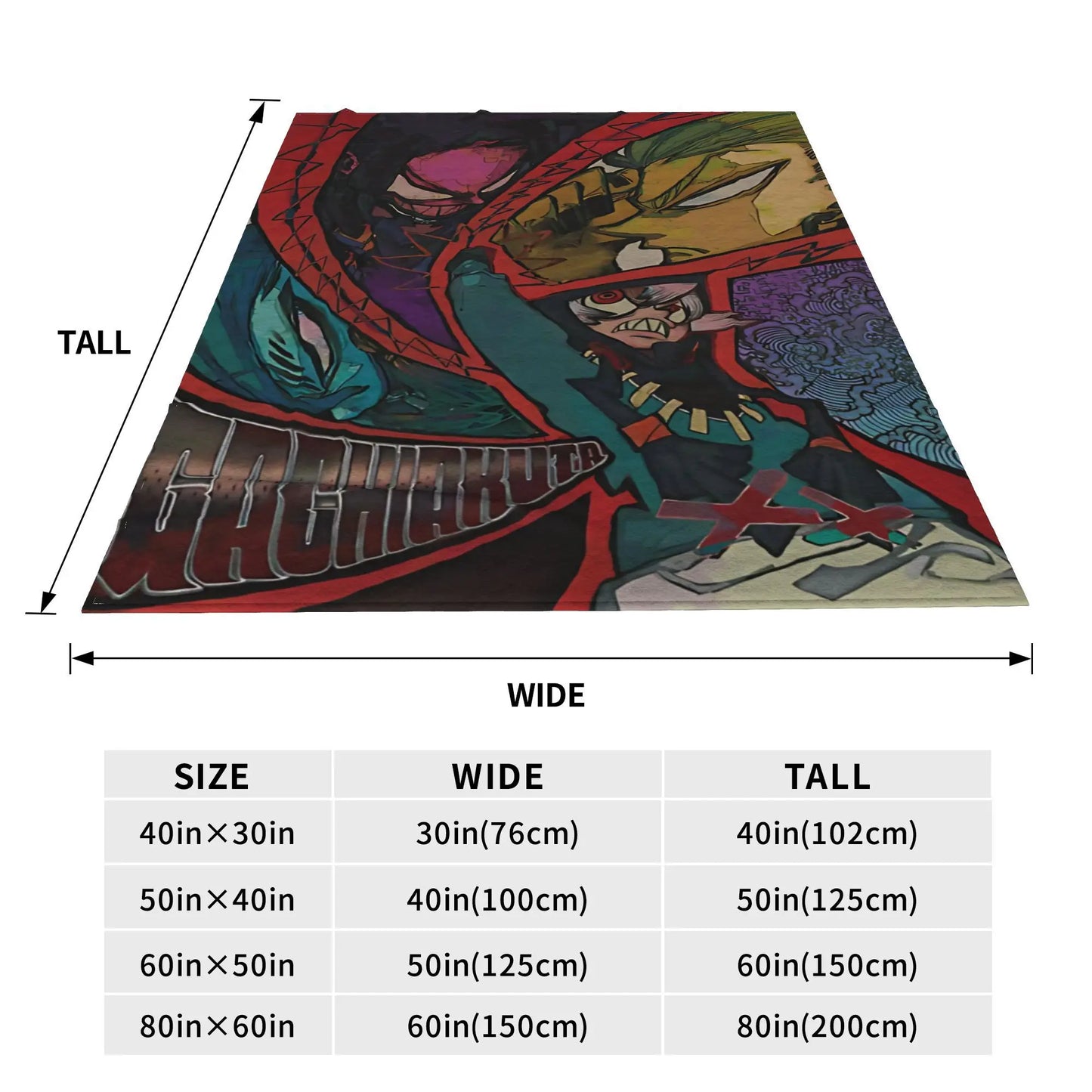 Gachiakuta Tactical Rudo Fleece Blanket