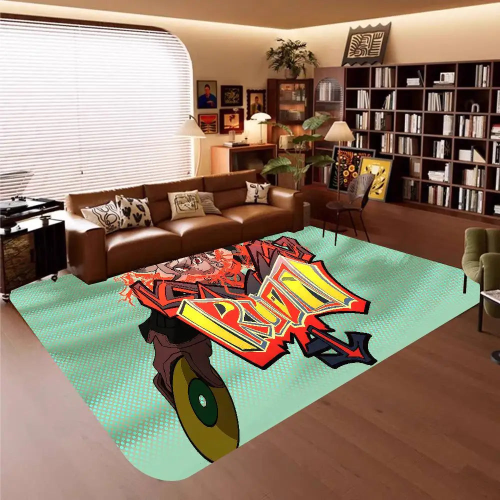 Gachiakuta Rudo Graffiti Street Art Rug