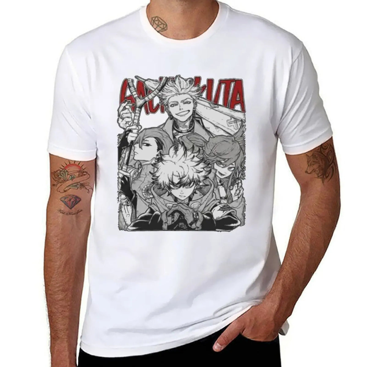 Black Anime Gachiakuta The Cleaners Team T-Shirt