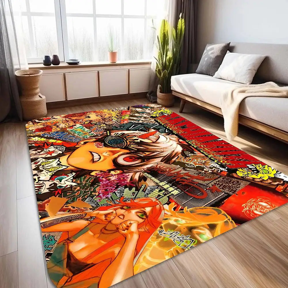 Gachiakuta Rudo Graffiti Street Art Rug