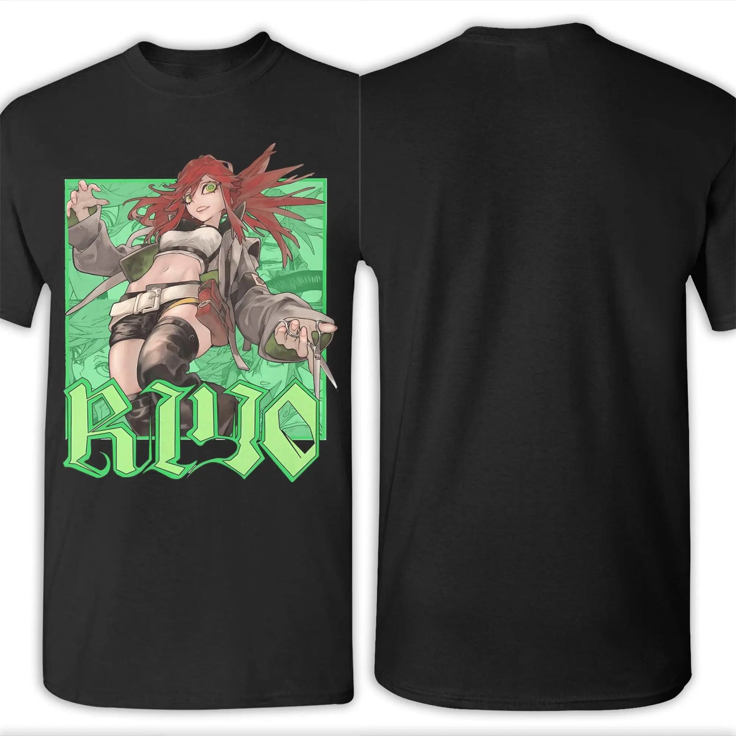 Anime Gachiakuta Riyo Reaper Army Green T-Shirt