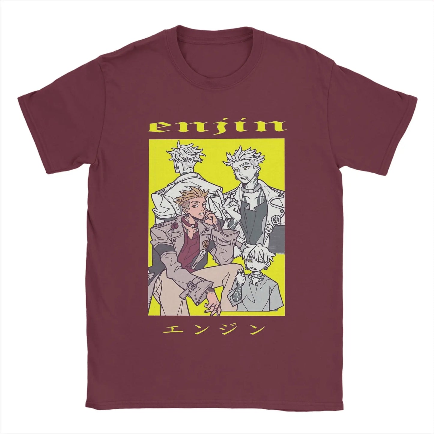 Gachiakuta Enjin Burgundy T-Shirt