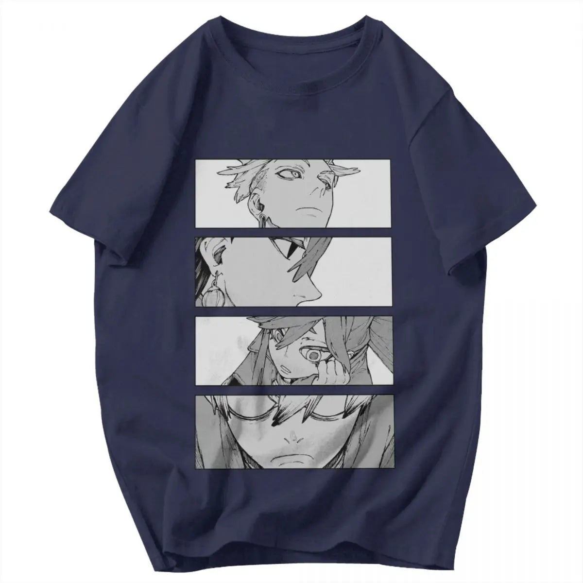 Gachiakuta Manga Panel Navy Blue T-Shirt