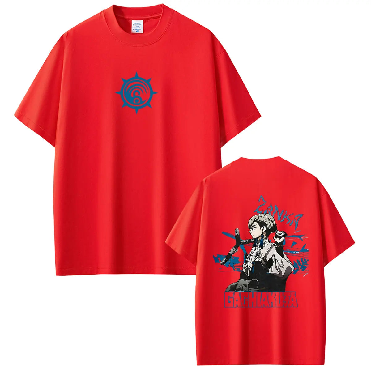 Gachiakuta Zanka Nijiku Lovely Assistaff Cleaner Red T-Shirt
