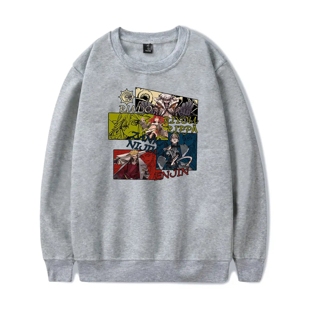Gachiakuta Character Panel Sweatshirt – Gray