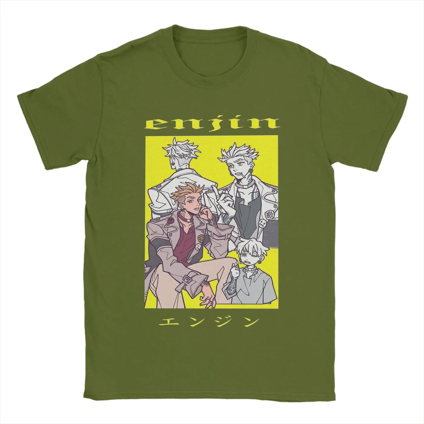 Gachiakuta Enjin Army Green T-Shirt