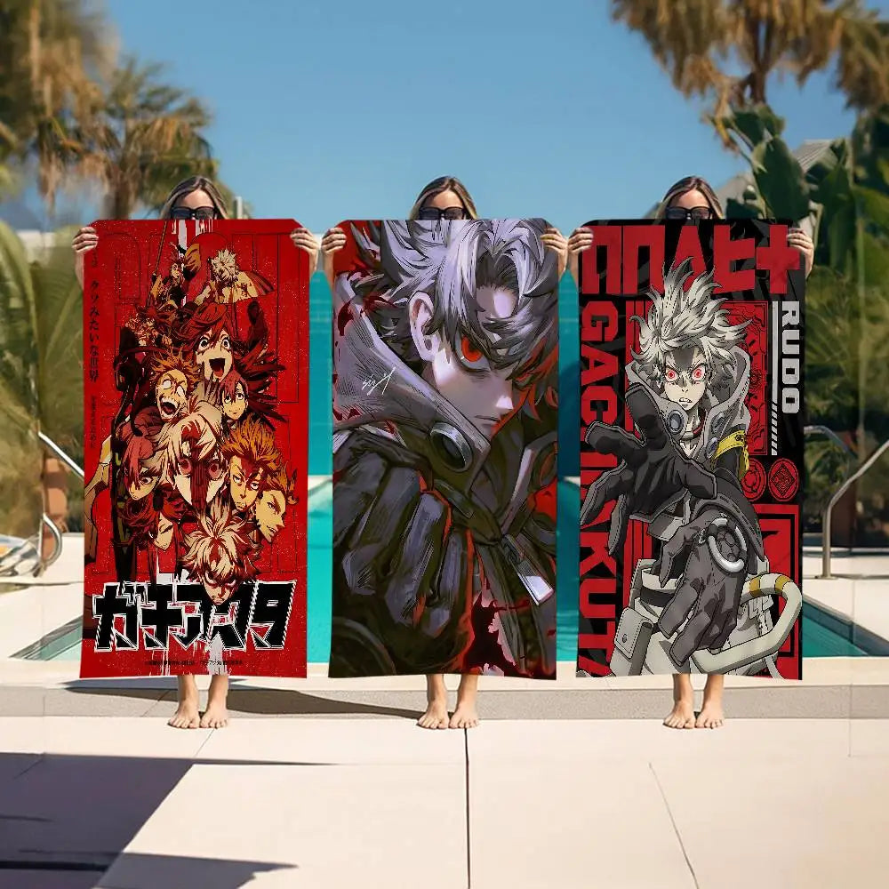 Gachiakuta Riyo Reaper Green Action Beach Towel
