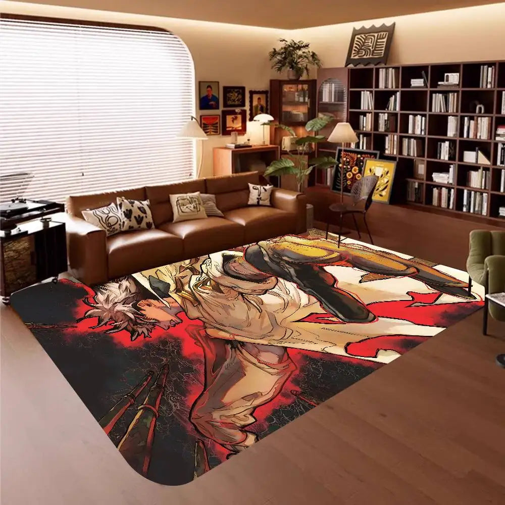 Gachiakuta Anime Jinki Inferno Rug – Beige & Red
