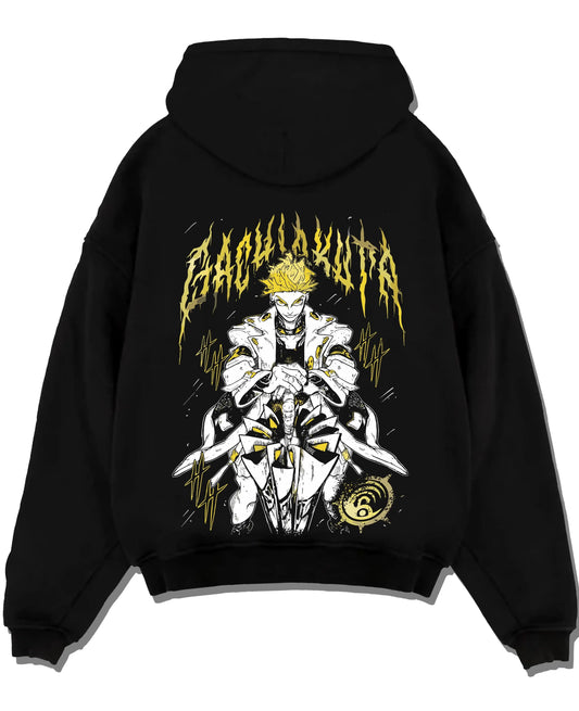 Gachiakuta Enjin Yellow-Shock Black Hoodie – Fierce Manga