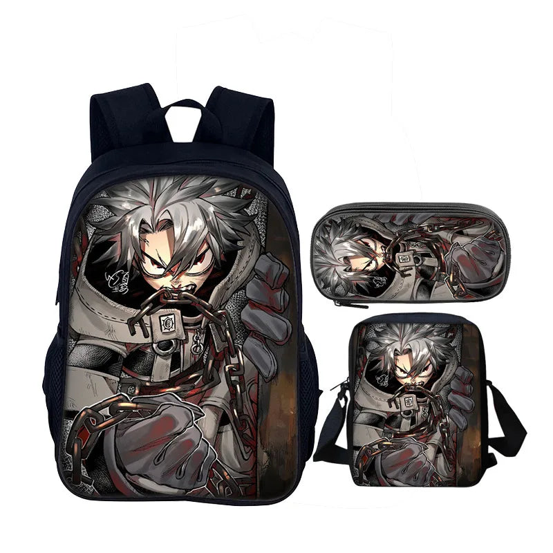 Gachiakuta Rudo Surebrec Chain Grip 3-Piece Backpack Set – Dark Manga