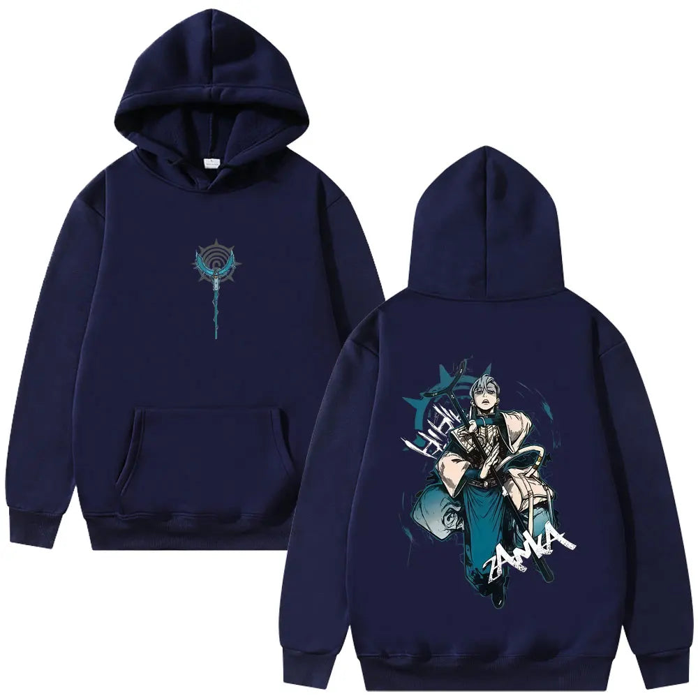 Gachiakuta The Power of Zanka Nijiku Navy Blue Hoodie