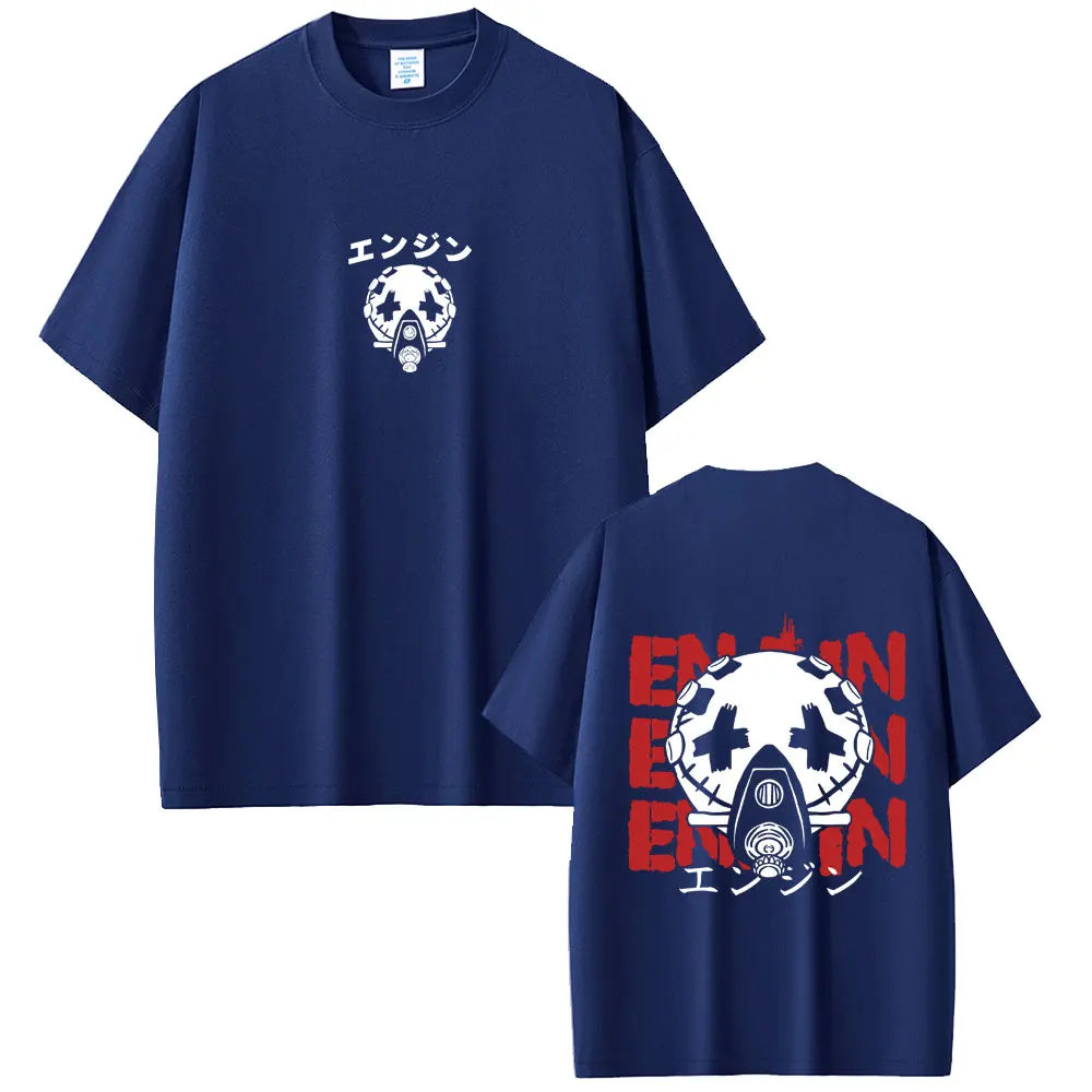 Anime Gachiakuta Enjin "エンジン" Navy Blue T-Shirt