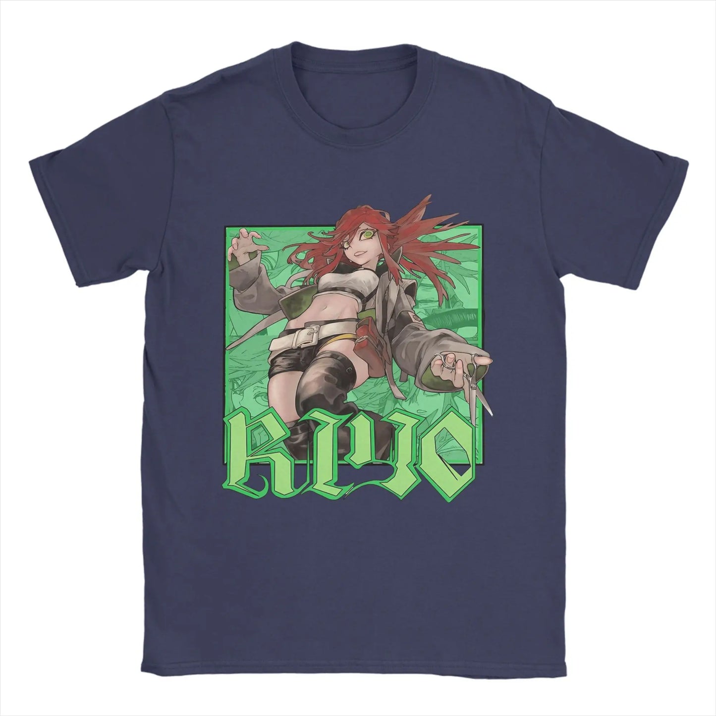 Anime Gachiakuta Riyo Reaper Navy Blue T-Shirt
