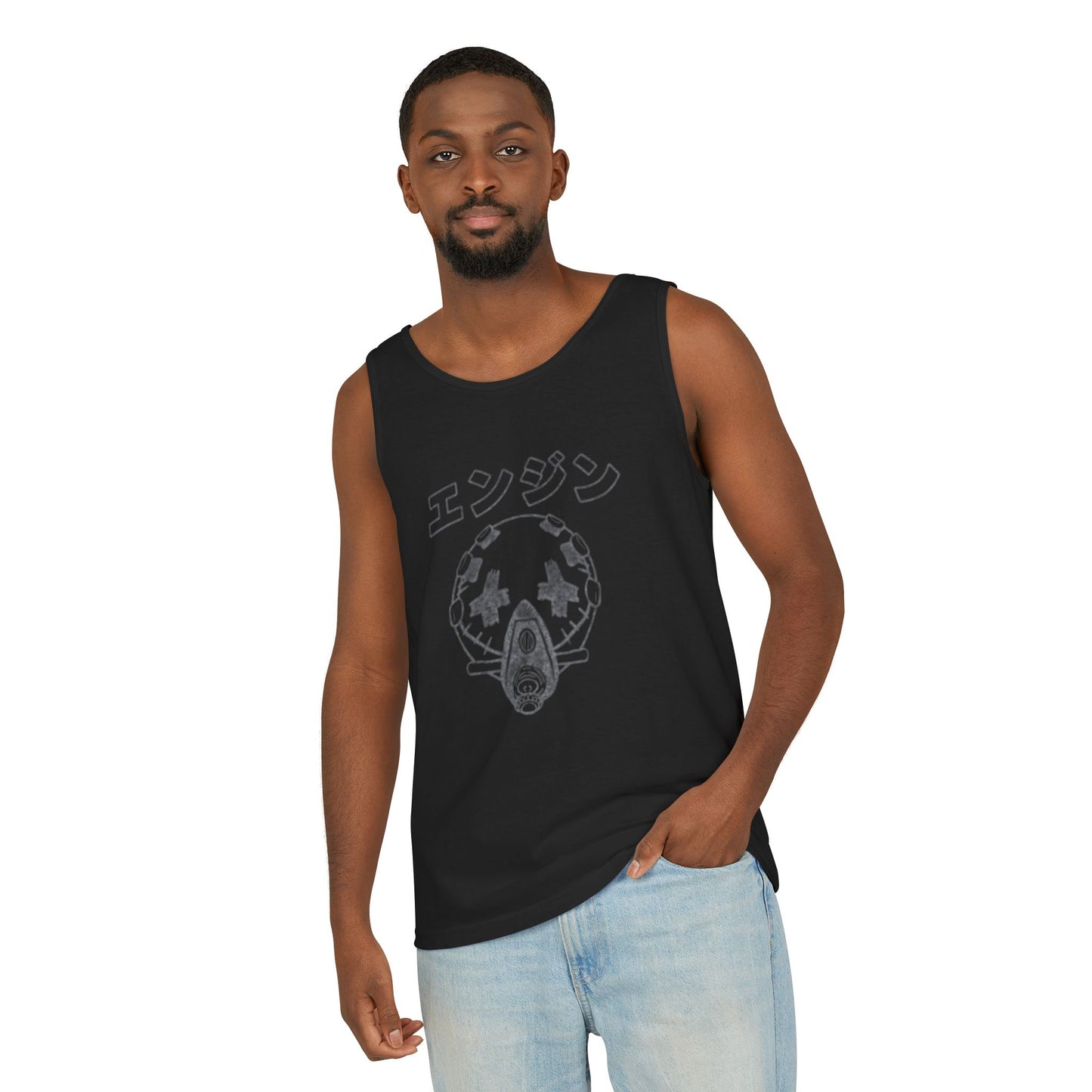 Gachiakuta Anime Enjin Mask Tank Top Black