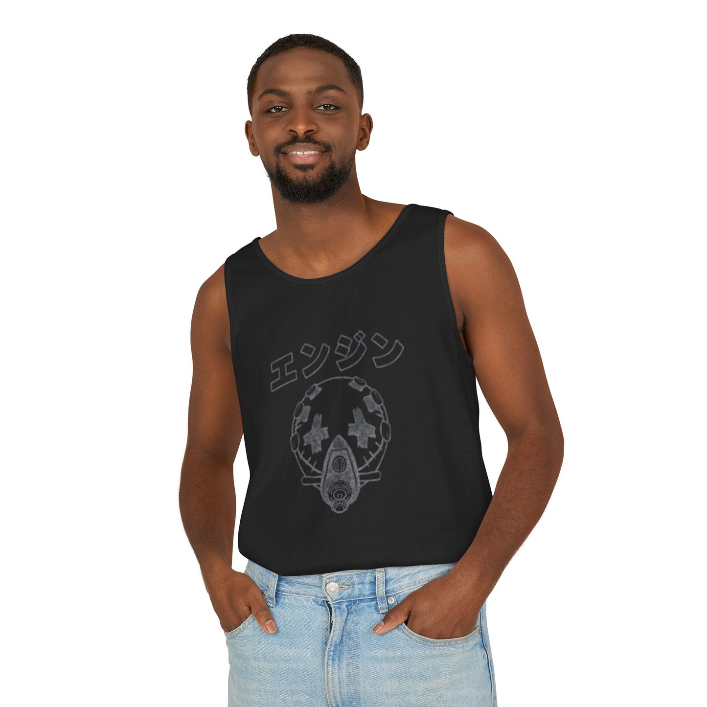 Gachiakuta Anime Enjin Mask Tank Top Black