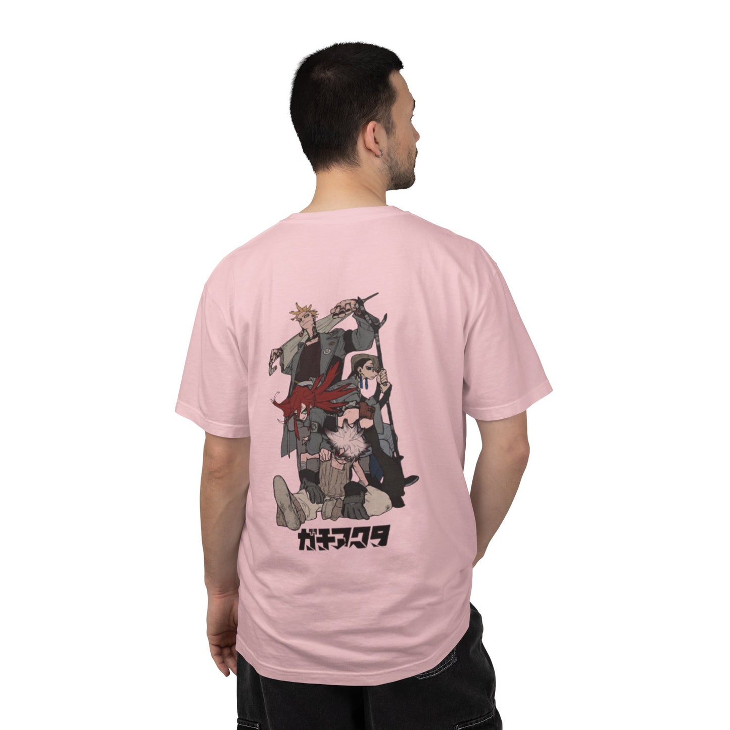 Gachiakuta Anime Pink T-Shirt Team Cleaners