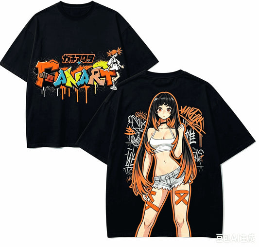 Gachiakuta Amo Empool Graffiti Black T-Shirt