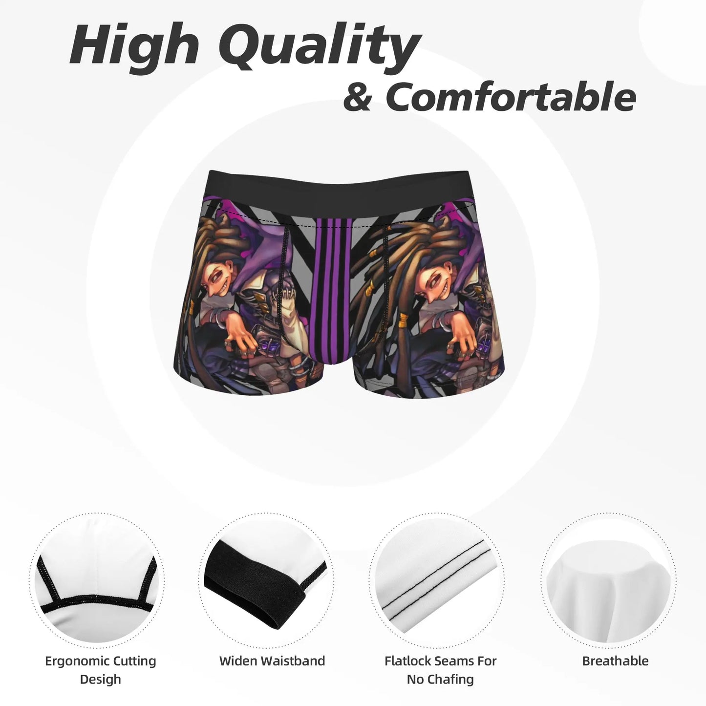 Gachiakuta Anime Panel Black Boxer Briefs
