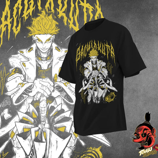 Anime Gachiakuta Enjin Black T-Shirt – Yellow Graffiti