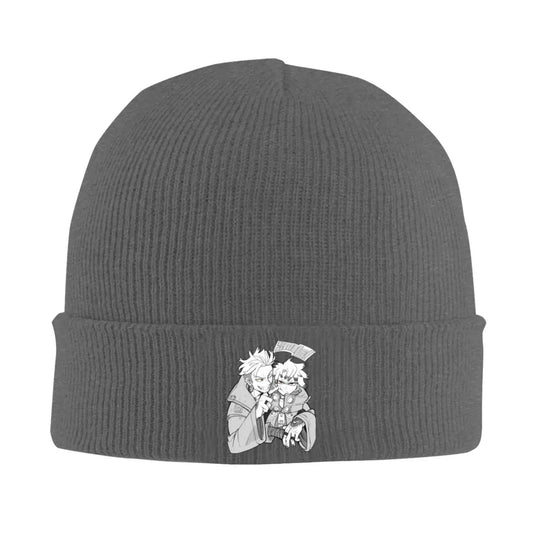 Gachiakuta Dark Grey Beanie Featuring Rudo and Enjin