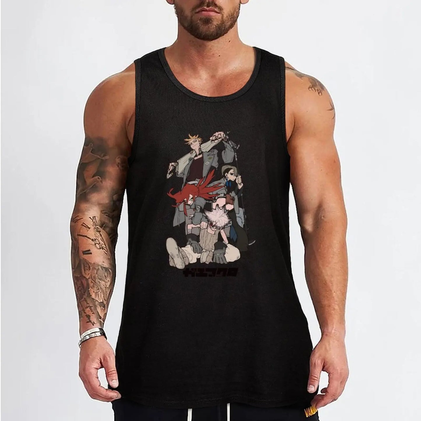 Black Anime Gachiakuta Tank Top The Cleaners Team