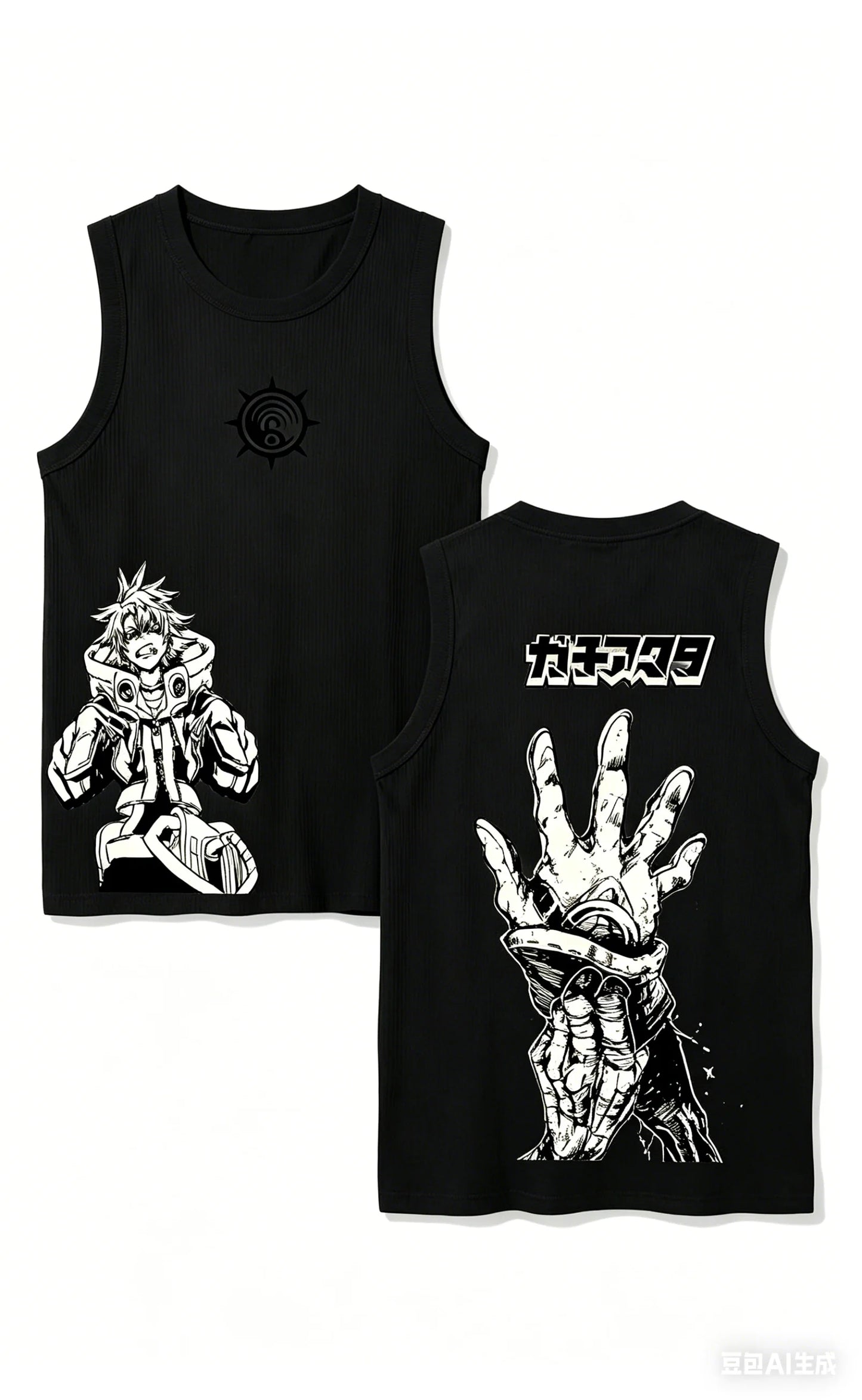 Gachiakuta Rudo Sleeveless Black Tank Top
