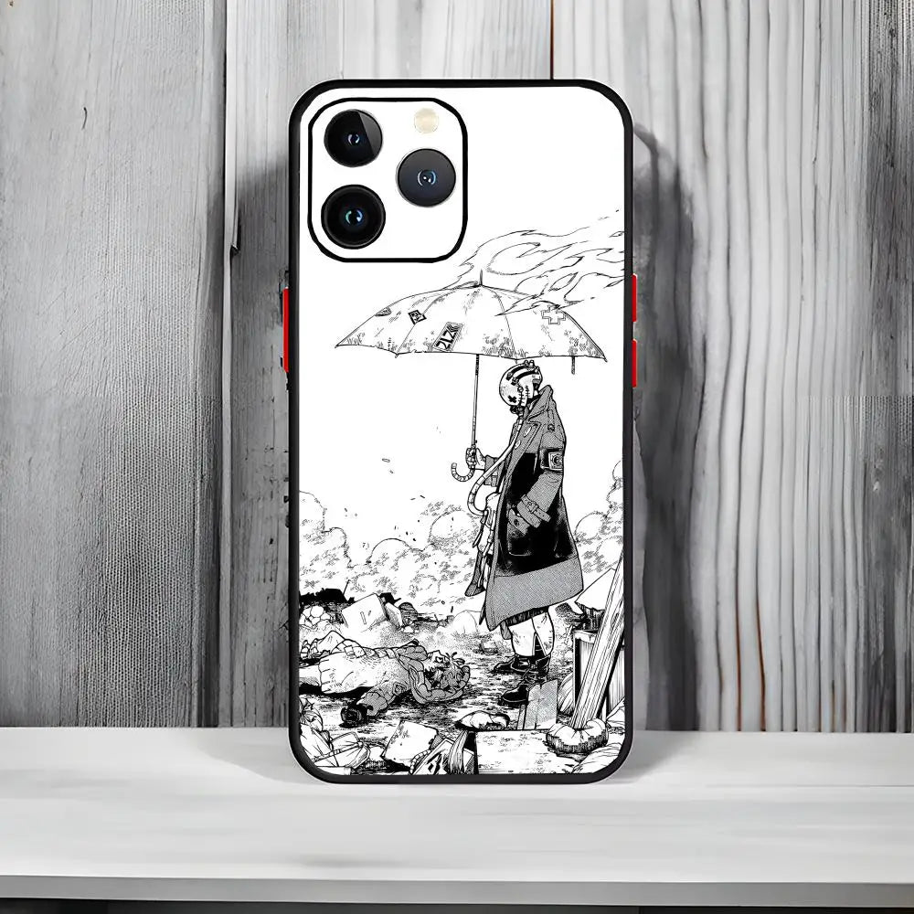 Gachiakuta Enjin Umbrella Monochrome Manga iPhone Case