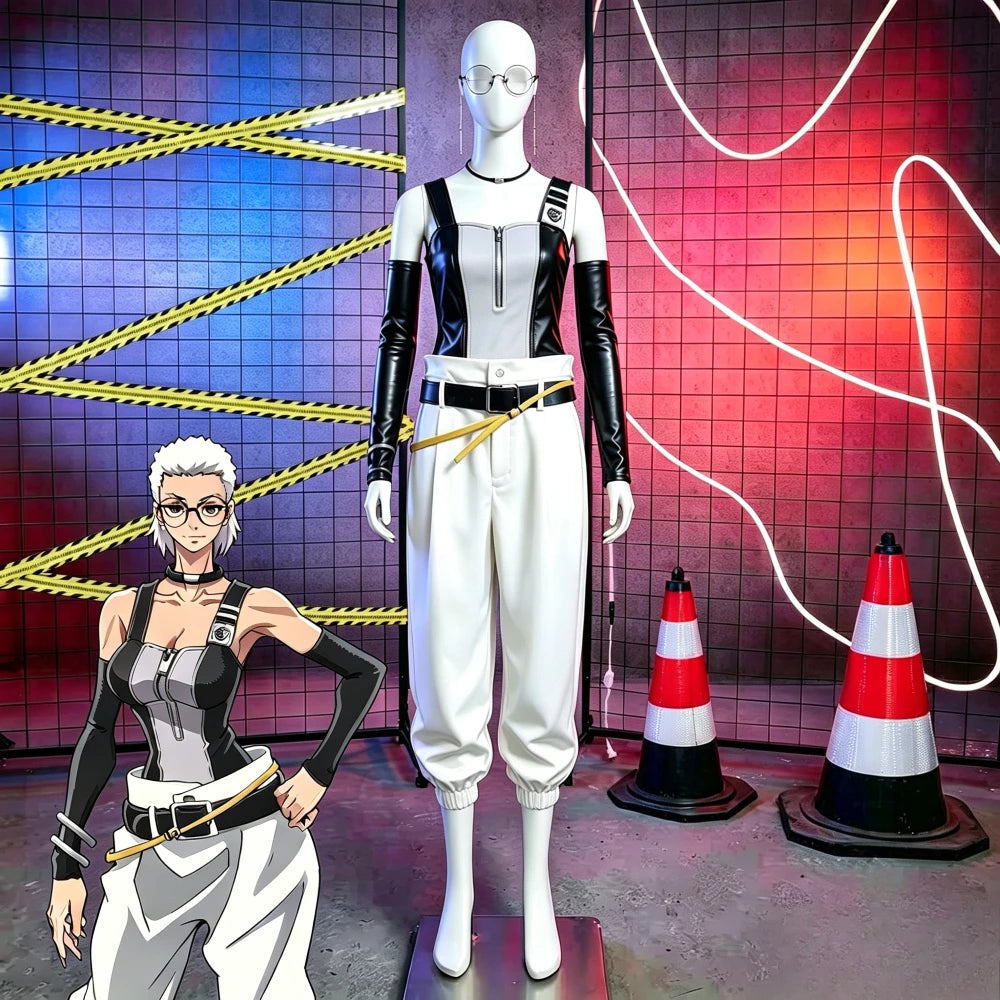Gachiakuta Semiu Grier Cosplay Costume with Glasses
