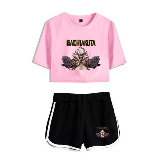 Gachiakuta Rudo Surebrec Pajama Set – Pink x Black Women