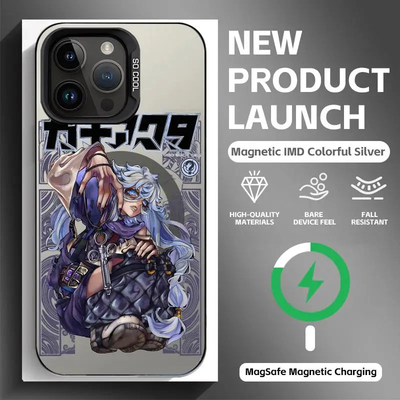 Momoa Rukel Color Momoa Rukel Anime iPhone Magnetic Phone Case – Gachiakuta Merch