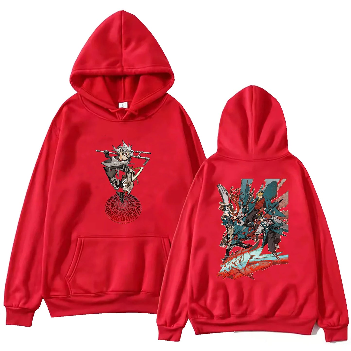 Gachiakuta Chaos Graffiti Warrior Red Hoodie